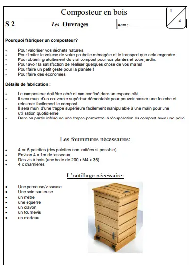 Plan Composteur Bois PDF